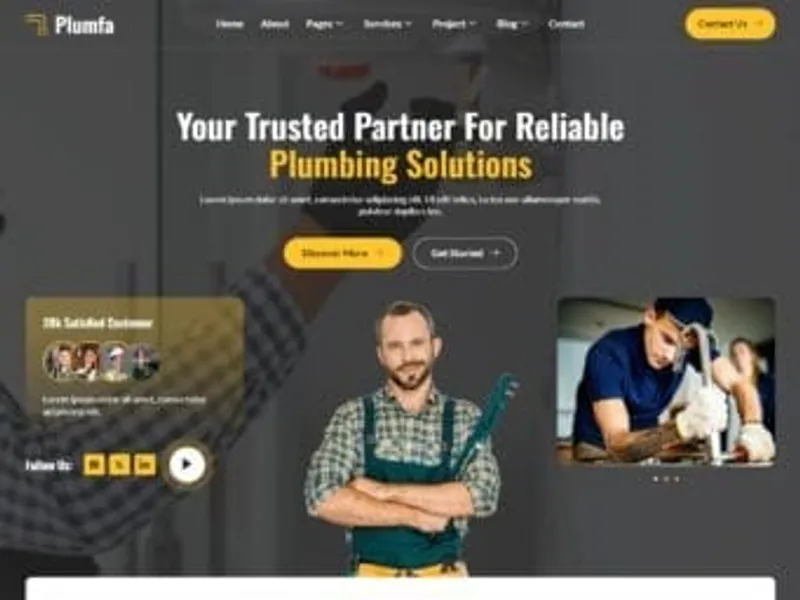Plumfa website screenshot