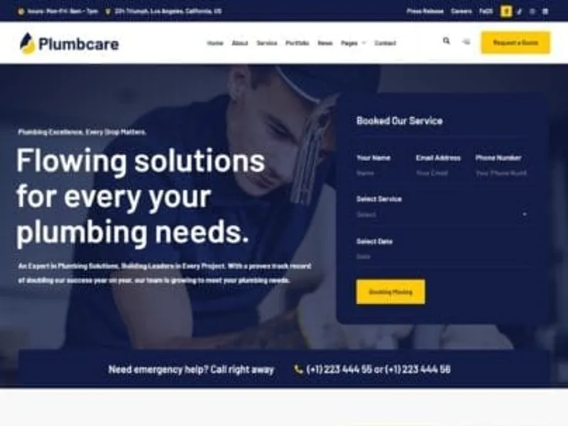 PlumbCare website screenshot