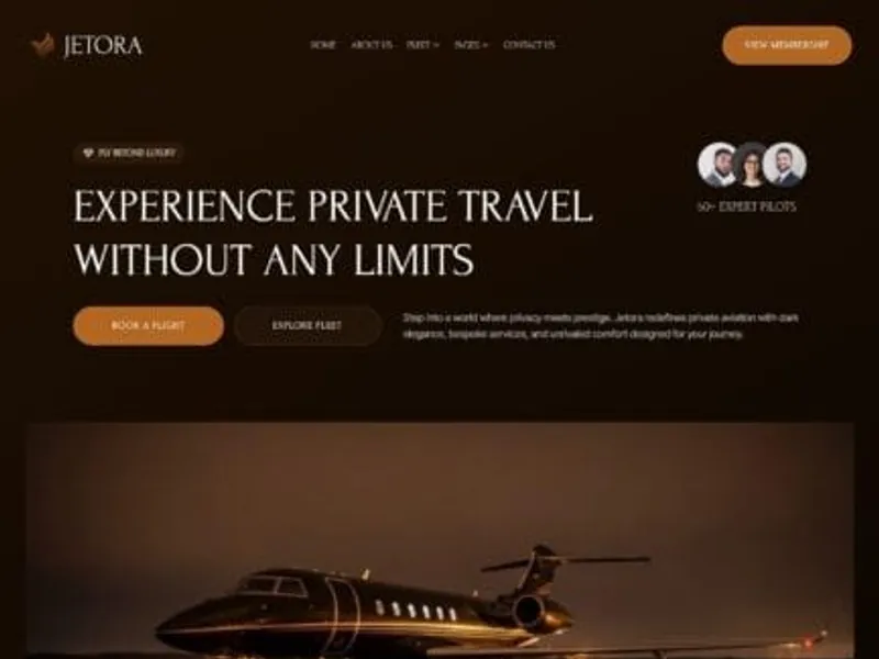 Jetora website screenshot
