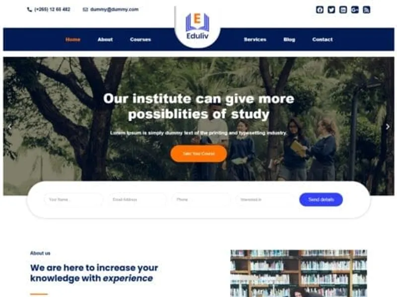 Eduliv website screenshot