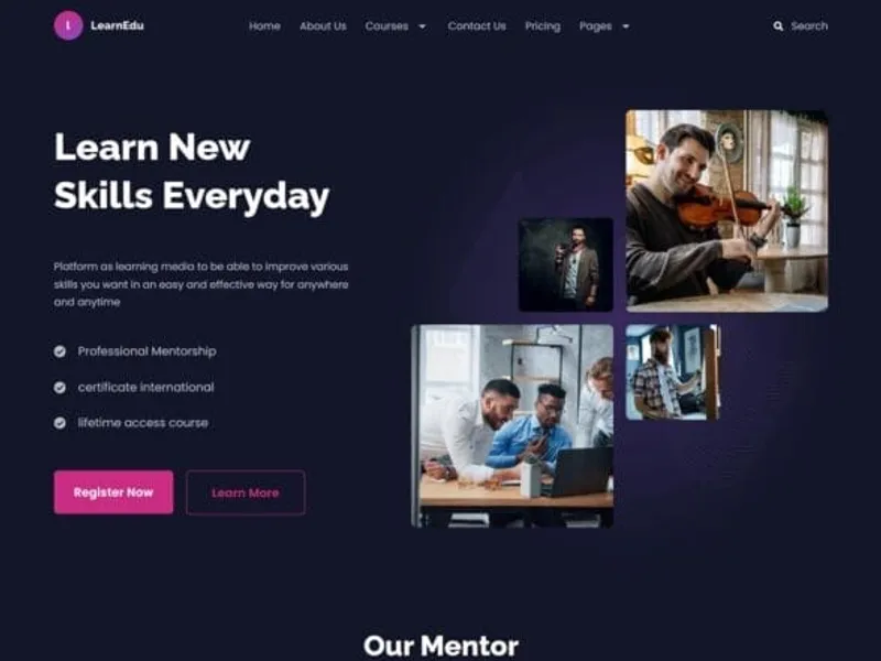 LearnEdu website screenshot