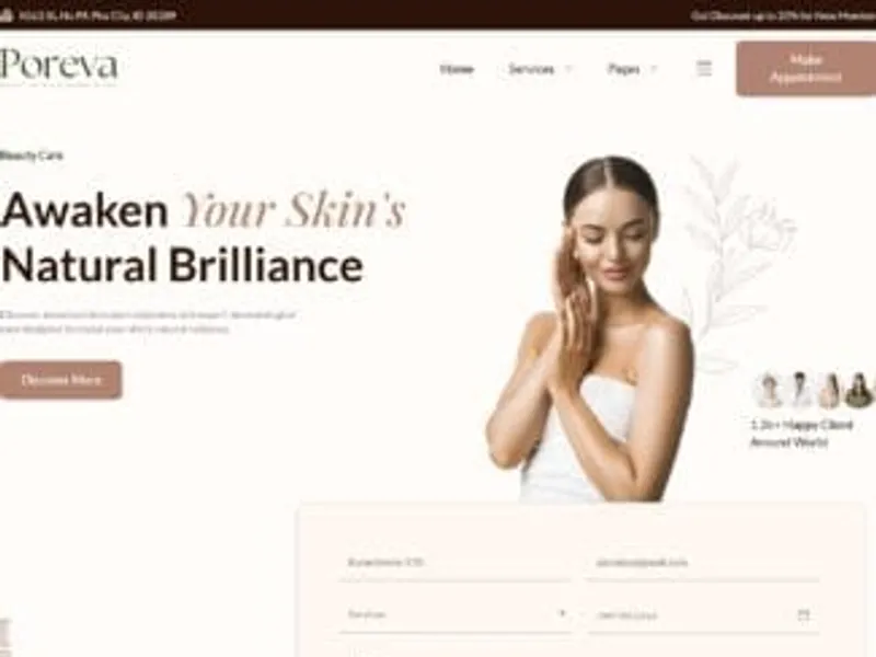 Poreva website screenshot