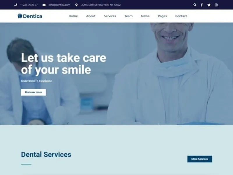 Dentica website screenshot
