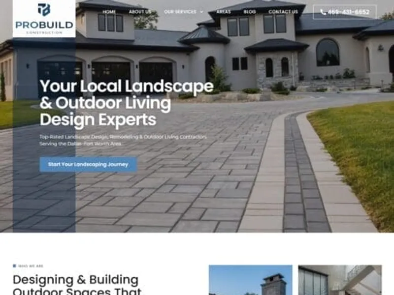 Probuild Construction website screenshot
