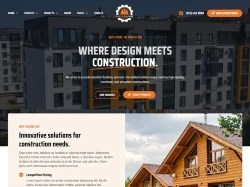 Buildlux website screenshot